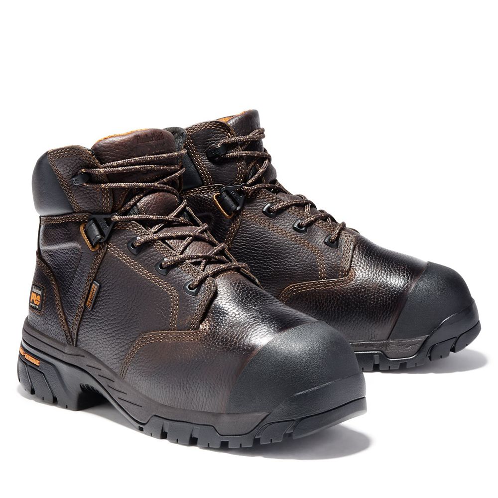 Botas de Trabajo Masculino - Timberland Pro® Helix 6\" Met Guard Comp Toe - GANBQ8695 - Marrom